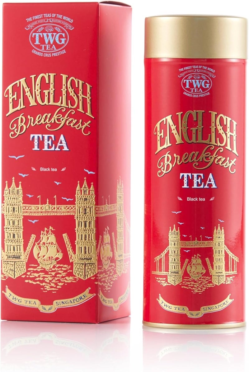TWG Tea English Breakfast Tea - Black Tea with Floral Undertones, 110g Haute Couture Tin - Image 1